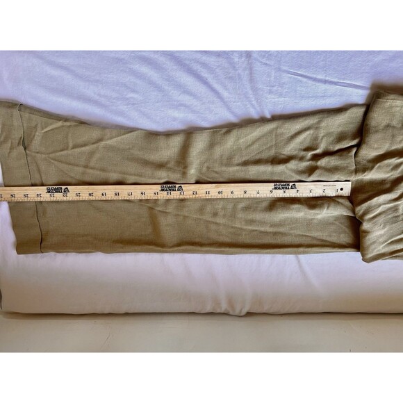 Akris Linen Pants Tan Switzerland Size 10 Wide Leg - Picture 13 of 15